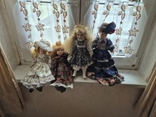 4 Puppen für SAMMLER 43-46cm Puppe mit Kleidung