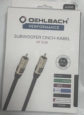 Oehlbach NF SUB Subwoofer Cinch-Kabel 5m Bordeaux 24K Gold OFC