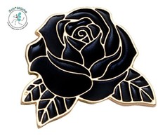 Anstecker schwarze Rose Pin