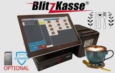 TSE Touchscreenkasse für Gastronomie +PC +Drucker +Software, KOMPLETT