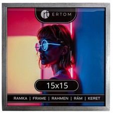 Holz Bilderrahmen 15x15cm Glas