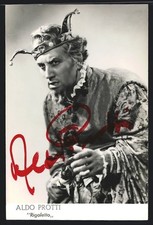 Ansichtskarte Opernsänger Aldo Protti in Rigoletto, mit original Autograph 