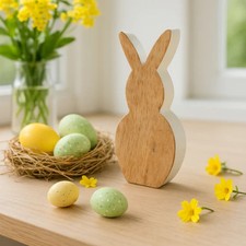Osterhase Holz-weiß 23 cm