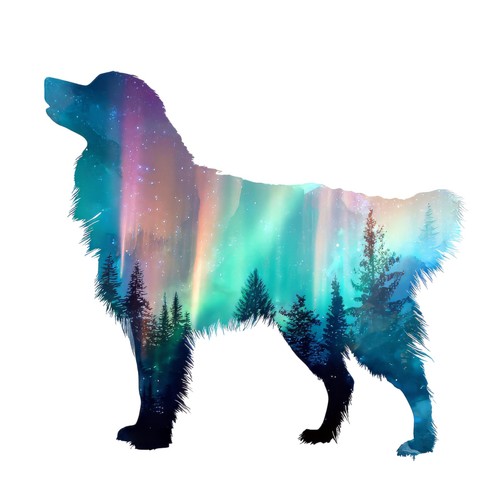Sticker hund aurora - 2x,