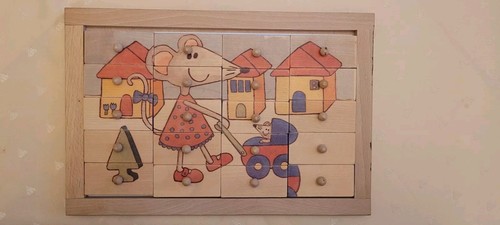 Holzpuzzle kleinkinder maus - holzpuzzle,