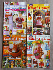 4 Zeitschriften Tontopf-Figuren Basteln