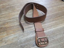 Armee Lederkoppel 50mm 2-Dorn Schnalle Army Leather Work Belt True Vintage