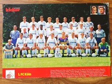 1. FC Köln A4 Mannschaftsbild 92/93 mit 5 org. Autogrammen