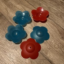 TCM Glasabdeckung/ 5 Stück rot+ blau/
