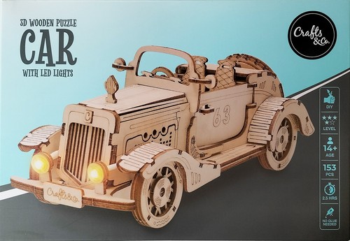 Puzzle plywood automobil - 3d,