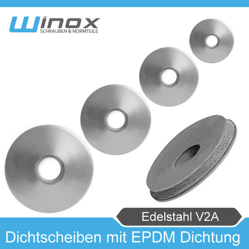 Dichtscheiben edelstahl v2a - edelstahl,