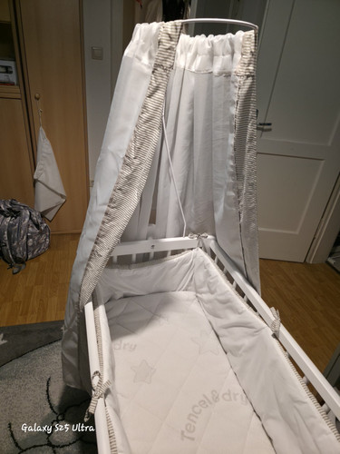 Weißes baby beistellbett aus - baby-beistellbett,