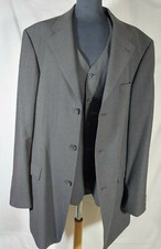 NEU, BENVENUTO, SCHWARZER 3-TEILIGER ANZUG, SCHURWOLLE, GR 114, HOSE GR 58