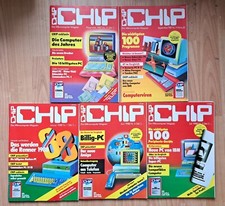 CHIP - das Mikrocomputer-Magazin 9/11 aus 1987 und 1/6/7 aus 1988