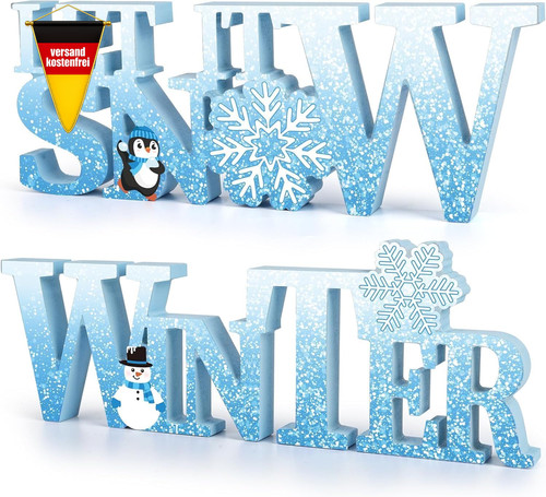 Winterdeko holz innen set - winterdeko,