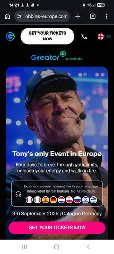 Tony robbins upw köln 2026 - upw,