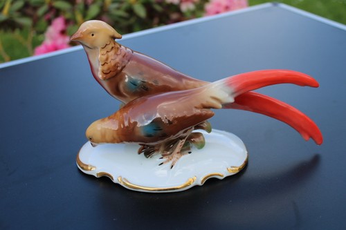 Porzellanfigur goldfasan - porzellanfigur,