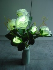 Tischlampe Vase mit 6 Rosen