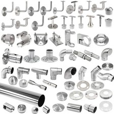 Geländerzubehör Rundrohre Flansch Rohrverbinder Handlaufhalter Endkappen V2A