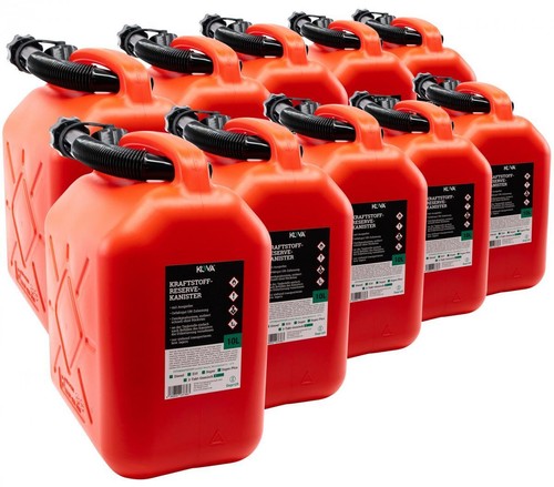 10x benzinkanister rot 10l - ,
