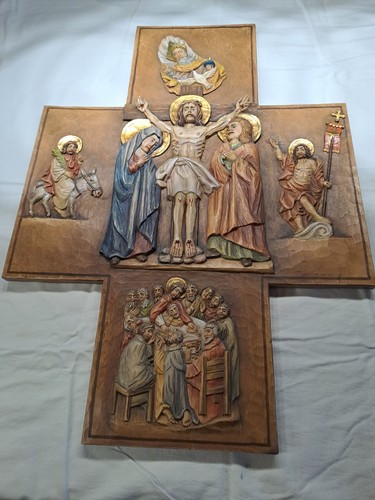 Großes kreuz handgeschnitzt - großes,