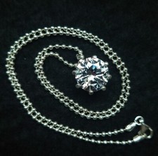 Vintage Designer Kette mit Anhänger Sterling Silber 925 Zirkon