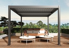 B-Ware Pergola MCW-L46, Gartenpavillon Lamellen-Pavillon, 3x4m anthrazit