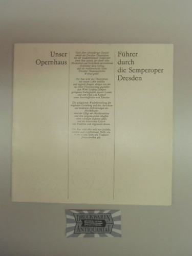 Unser opernhaus führer - opernhaus., durch