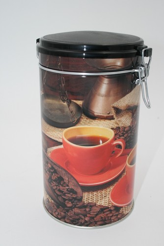 Kaffeedose rund metall mit - kaffeedose,