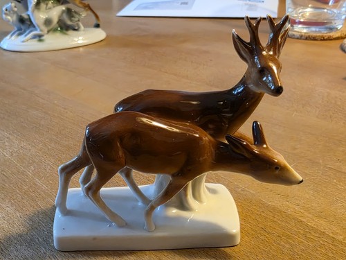 Porzellanfigur vintage rehe - vintage,