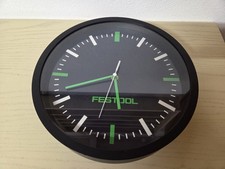 Festool Wanduhr Uhr geräuschlos Sweep Uhrwerk Design Logo 30cm 498385 