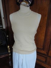 ALLUDE 100% Kaschmir Cashmere Pullunder creme  36 38 S M  TOP