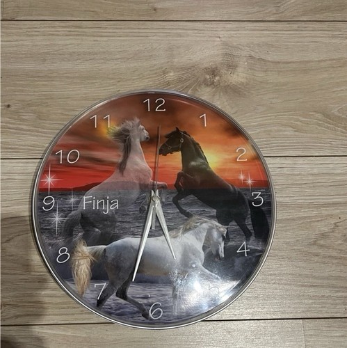Quarz pferde wanduhr mit - pferde,