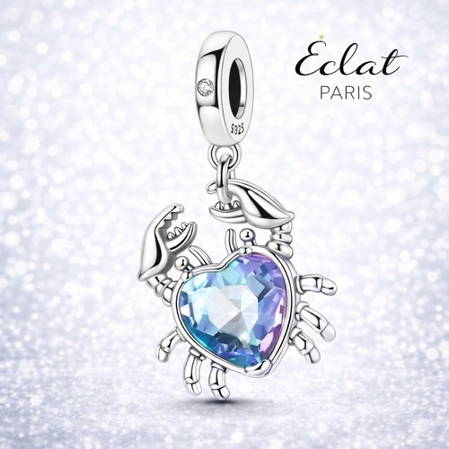 Silber krabben charm mit - charm,