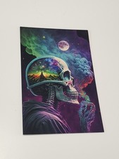 Totenkopf  - Skull - Mond - Qualm  - Bild/ Druck (R5A)