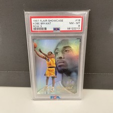 1997 FLAIR SHOWCASE KOBE BRYANT #18 ROW 3 PSA 8
