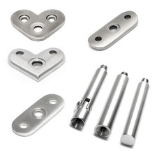 Handlaufträgerplatte Verbindungsstift Handlaufhalter Handlaufstütze - Edelstahl 