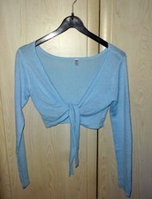 BLOCH Warm-Up Ballett Jacke Bolero Jäckchen Wickeljacke hellblau M 38 NEUWERTIG!