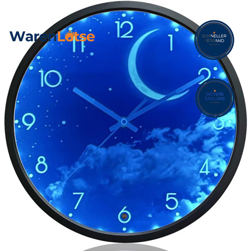 Nachtlicht wanduhr cm - wanduhr,