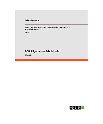 Bgb allgemeines schuldrecht - allgemeines,