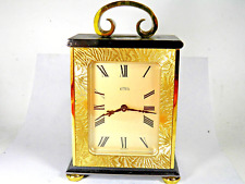 SEHR SCHWERE TISCHUHR MASIV MESSING "EMES"SUPER WERK LÄUFT SEHR GUT SELTEN!