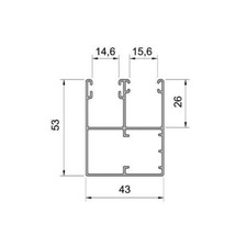 Doppel Führungsschiene Alu