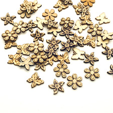 50 Mini Holz Streuteile