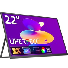 UPERFECT 22" Tragbarer Monitor Gaming Bildschirm 2560x1440 2K für PC PS4/5 Xbox
