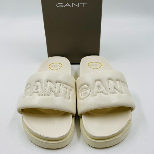 Gant damen weiße lederslipper - gant,