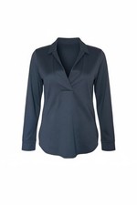 Closed langarm Shirt in Blau
