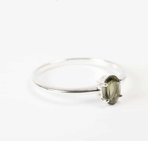 Moldavit oval s925 - moldavit, sterling