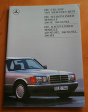 Prospekt  Mercedes W 126 - 260 SE/300 SE/L - 420 SE7L-500 SE/L - 560 SE/L - 1988