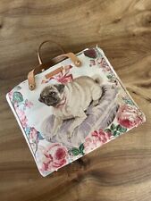Kiki Haupt Tasche, Stoff mit Mops- und Rosendruck