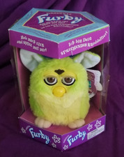 Furby gelb grün Ettikett OVP